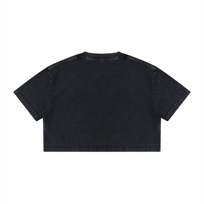 Loki & Ivy Women's Mineral Wash Cotton Crop T-Shirt