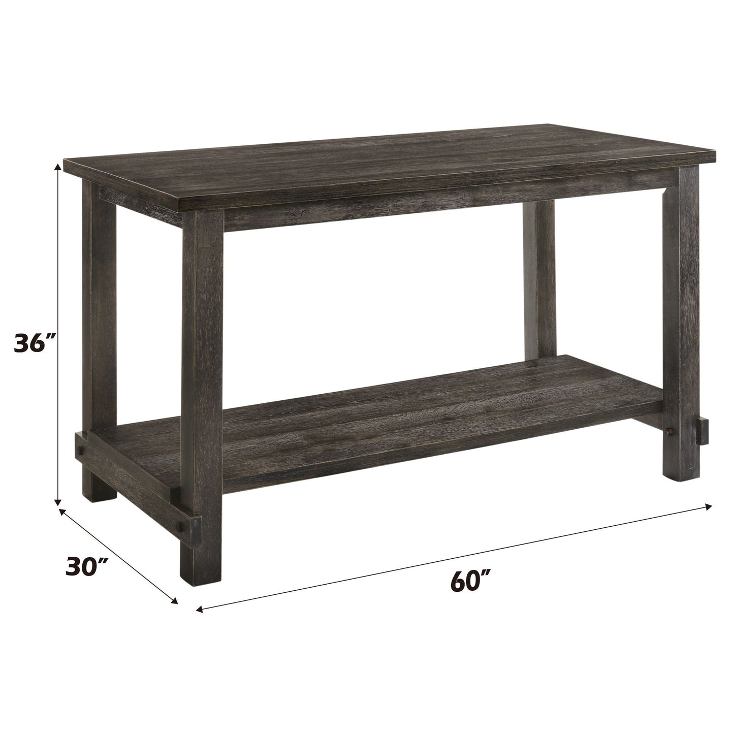 Martha II 7-Piece Counter Height Dining Room Set - Gray