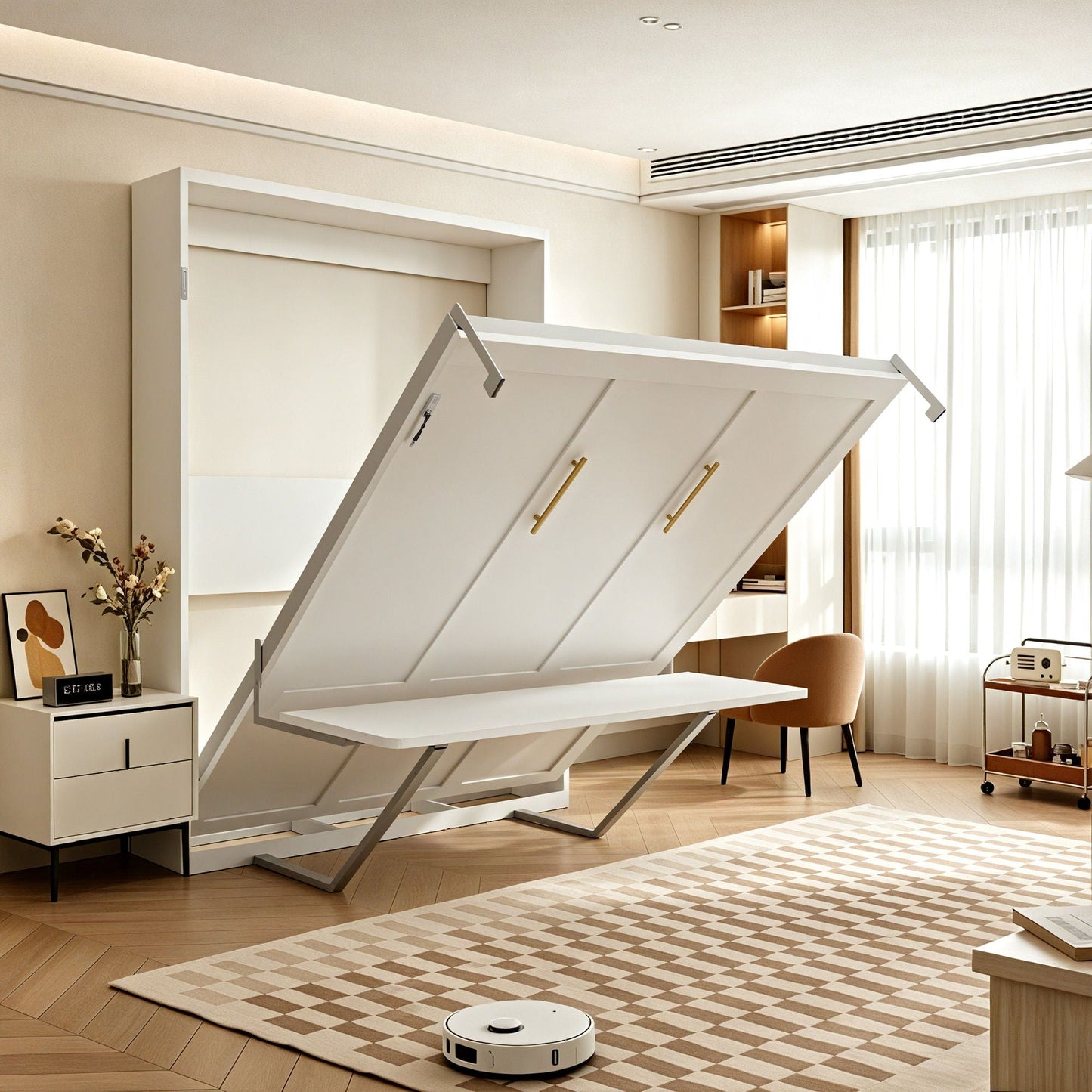 Folding Vertical Murphy Wall Bed