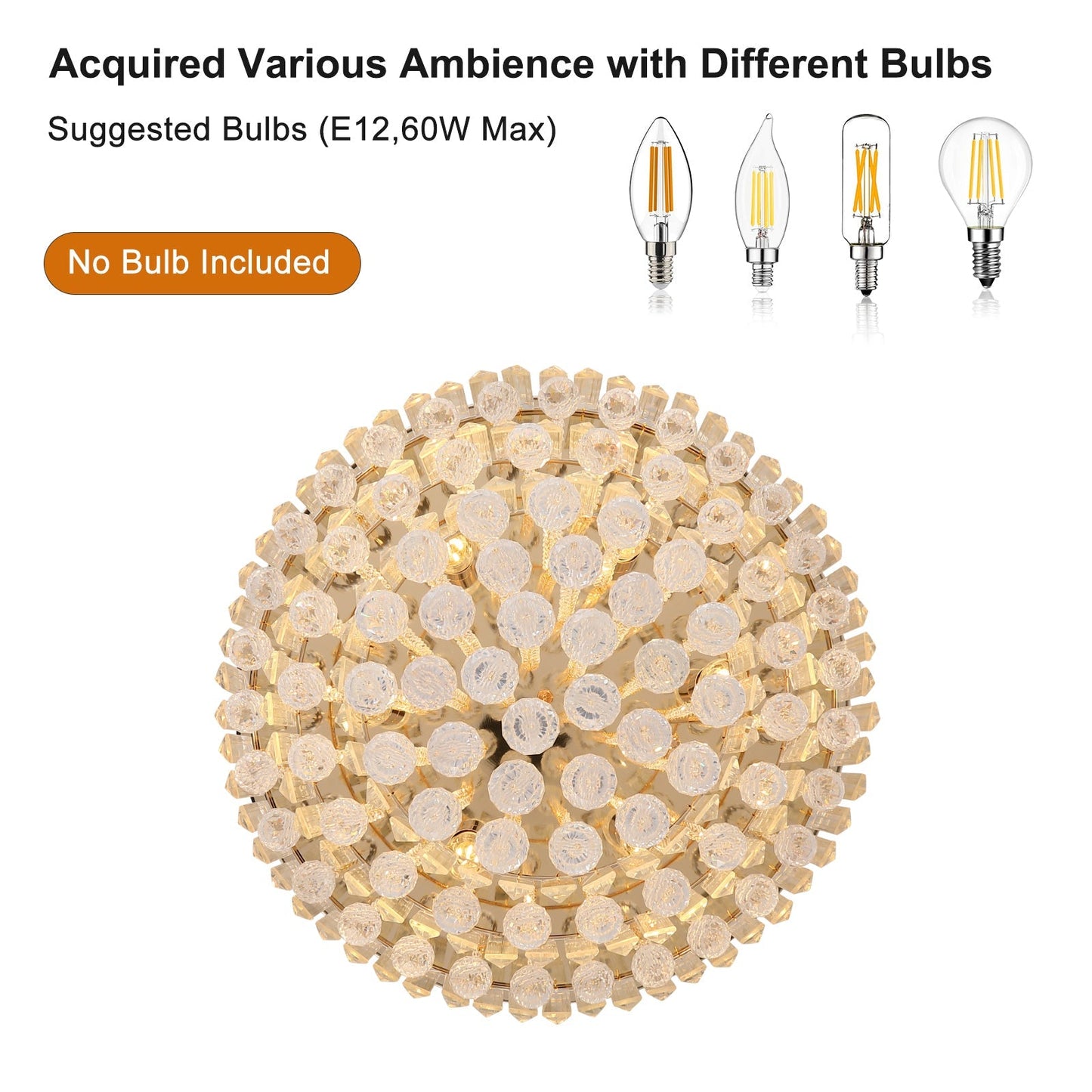 Gold Luxury Modern Style Crystal Ceiling Chandelier