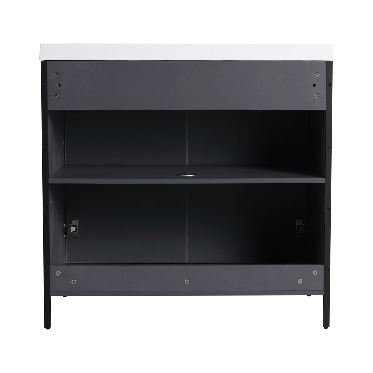 Contemporary Freestanding Bathroom Vanity With Adjustable Shelves
