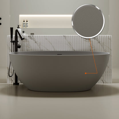 67" Freestanding Bathtub with Pop-up Drain
