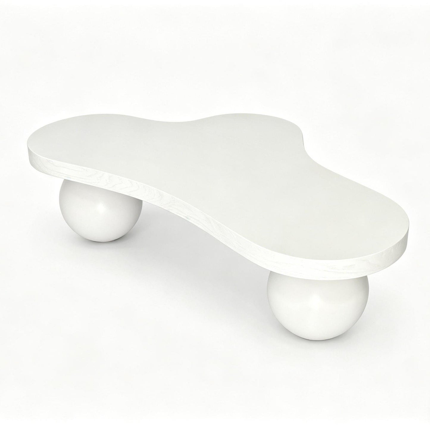 Cloud Shaped Coffee Table With 3 Ball Legs For Living Room