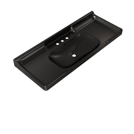 VICI 48" Bathroom Ceramic Basin with 3 Pre-Drilled Holes