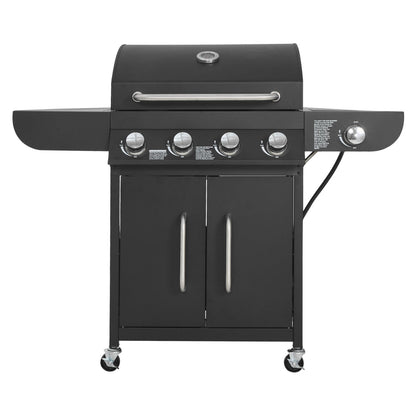 Gas Grill, 4 Burner Propane Gas Grill with Side Burner