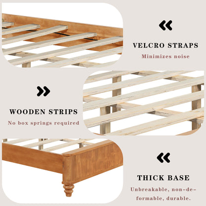 Platform Bed Frame With Tall Headboard