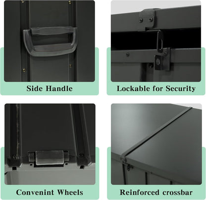200 Gallon Metal Deck Box with Lockable Lid