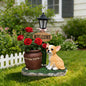 Sitting Corgi Dog Planter Outdoor Decor