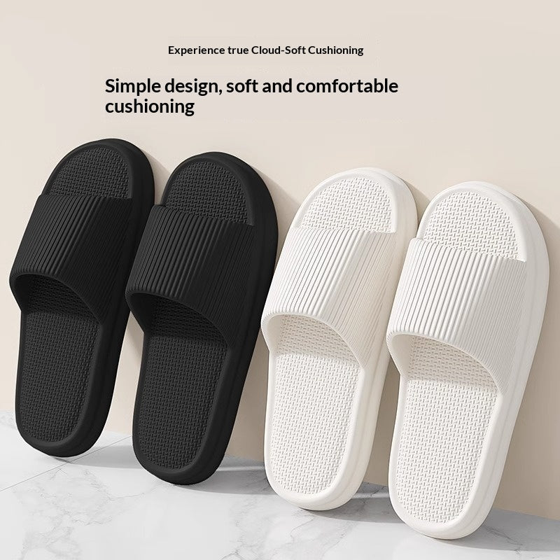 Minimalist Home-use Bathroom Slippers With A Plush Cushioned Feel For Men