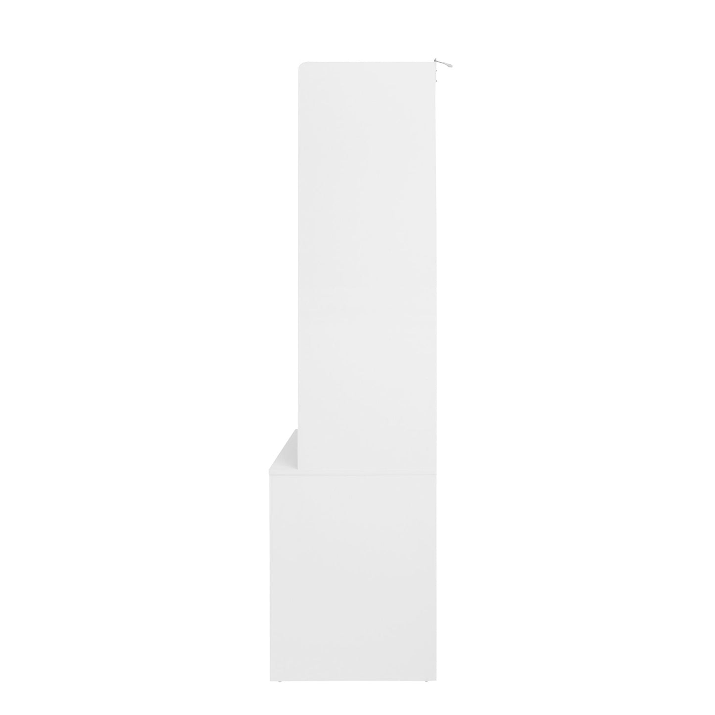 Wardrobe With 3 Drawers High Wardrobe Armoire With Rattan For Living Room Organizer - White