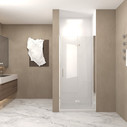 29-28" x 72" Bifold Shower Door, 1/4" (6mm) Tempered Glass