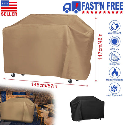 57-Inch BBQ Grill Cover - Weather Resistant Outdoor Protection