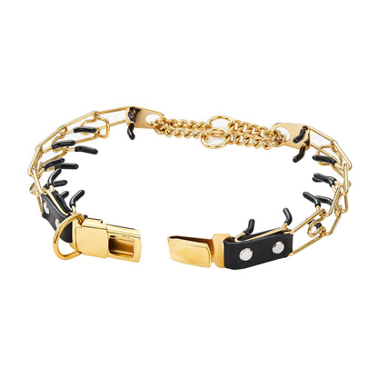 Detachable Stainless Steel Pet Dog Chain Snap Buckle With Spikes