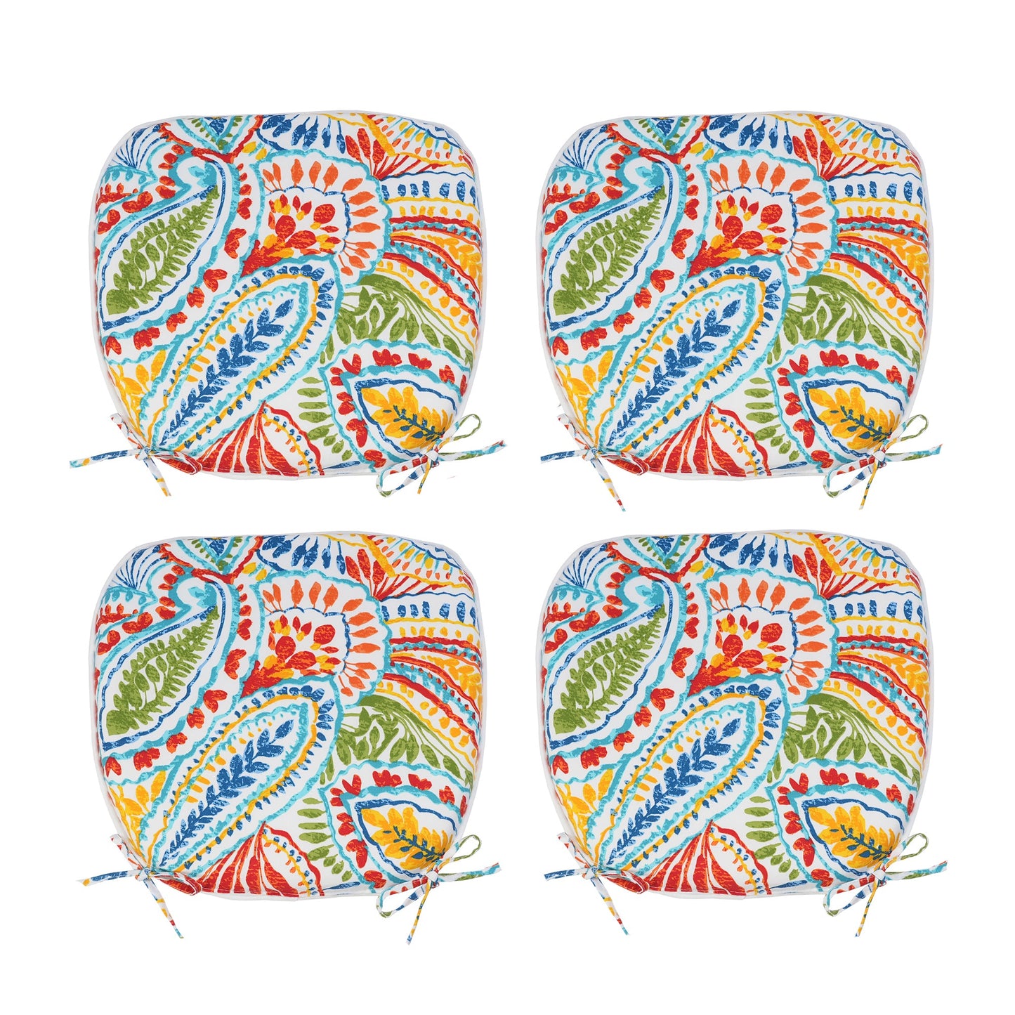 Outdoor Patio Chair Cushions, Set of 4 - U-Shape, Water-Repellent