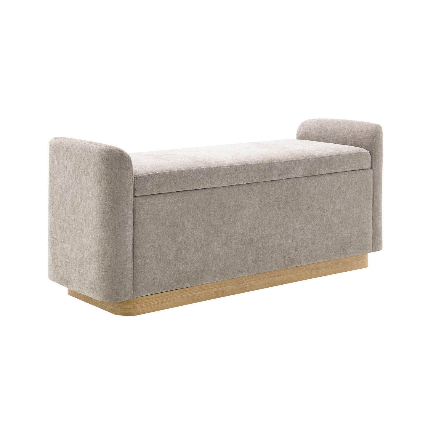 Upholstered Storage Bench With Safety Hinge