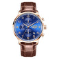 Multifunctional Calendar Leather Belt Waterproof Mens Business Mechanical Watch