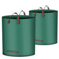 2Pcs 26.42Gallons Round Garden Waste Bags Waterproof Reusable Grass Rubbish Leaf Sacks Home Garden Lawn Yard Trash Bags With 4 Handles