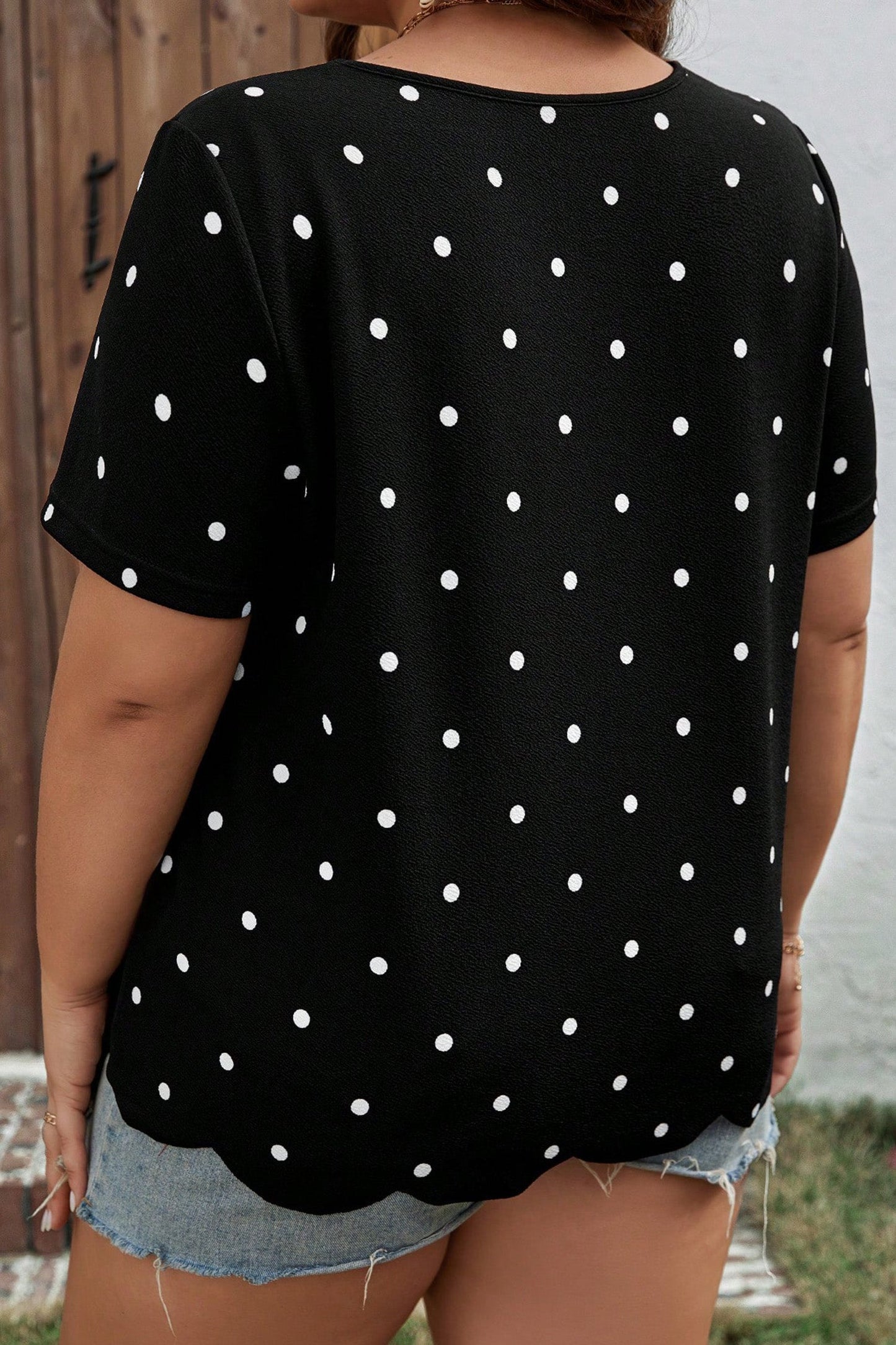 Margaret Dotted Casual PLUS Top