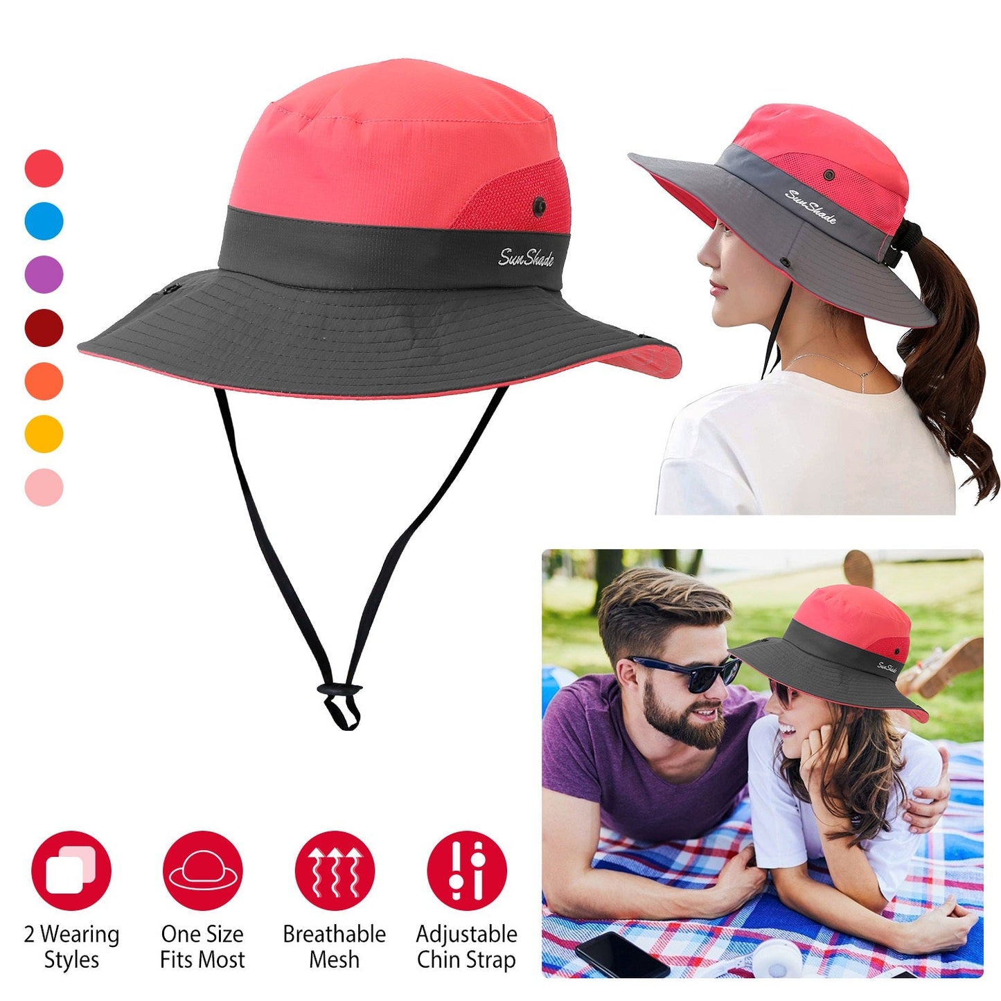 GBruno Women Summer Sun Bucket Hats
