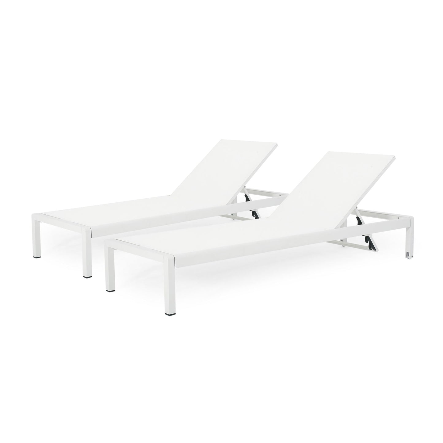 Outdoor Patio Chaise Lounge with 5 Reclining Positions
