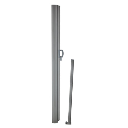 Retractable Side Awning, 71''-118'' Full Aluminum Rust-Proof Outdoor Privacy Screen