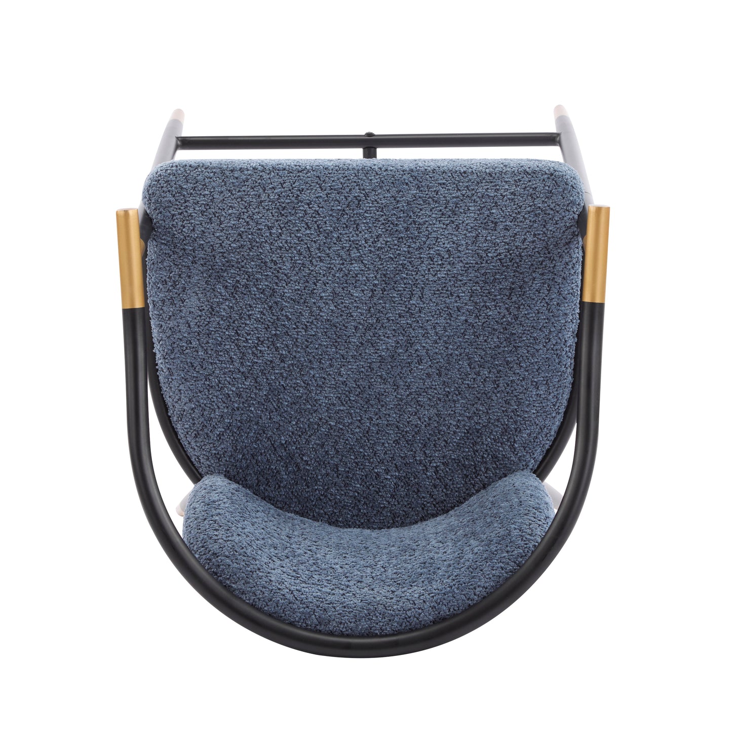 26" H Upholstered Counter Stool with Metal Frame (Set of 2) - Navy