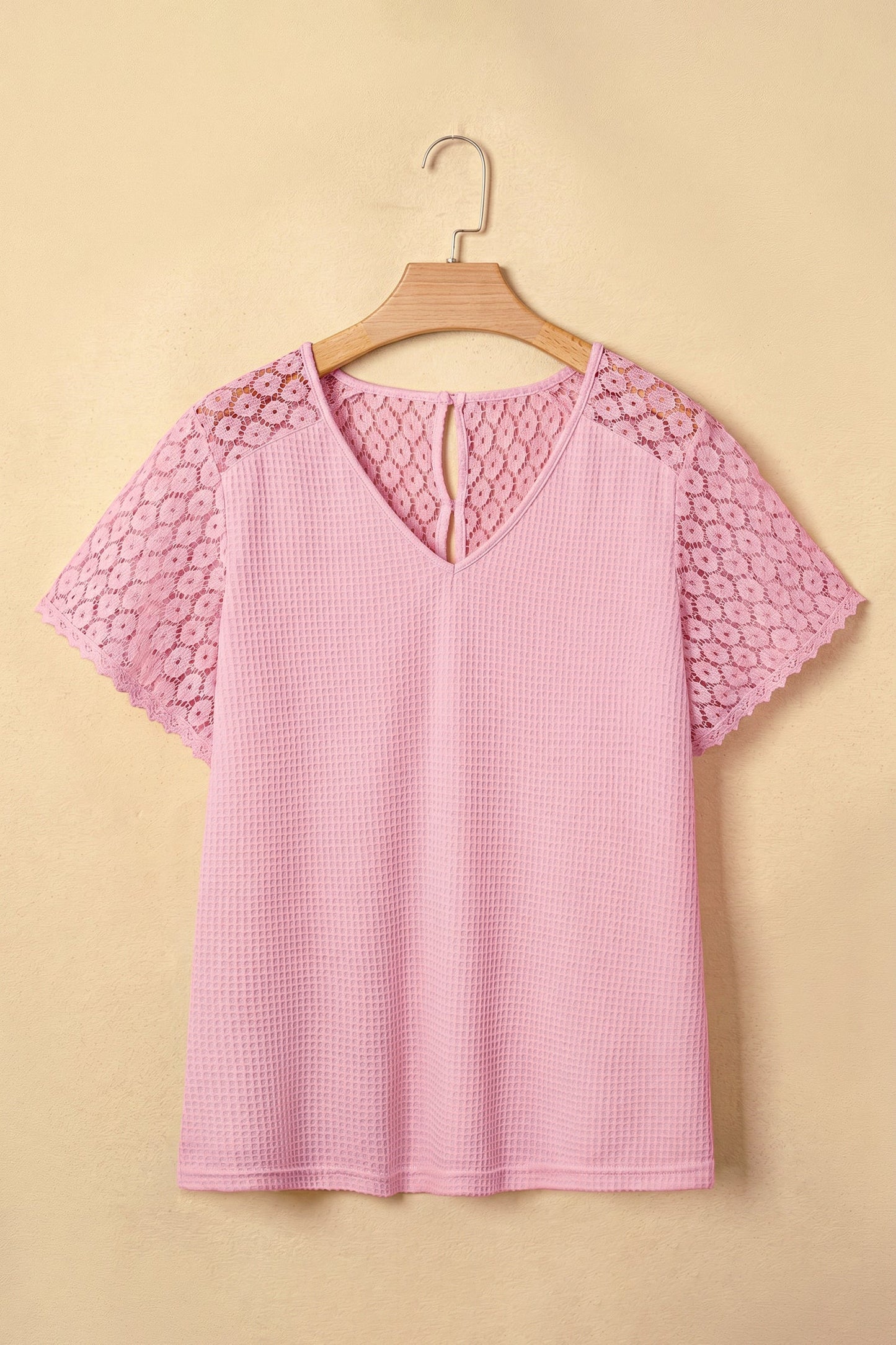 Nyomi Cutout Waffle Knit Blouse