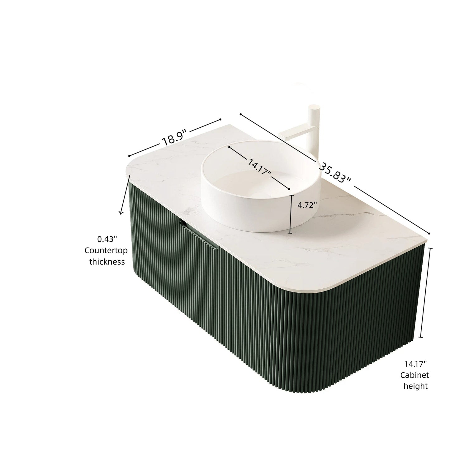 DINA 36" Bathroom Vanity and Sink