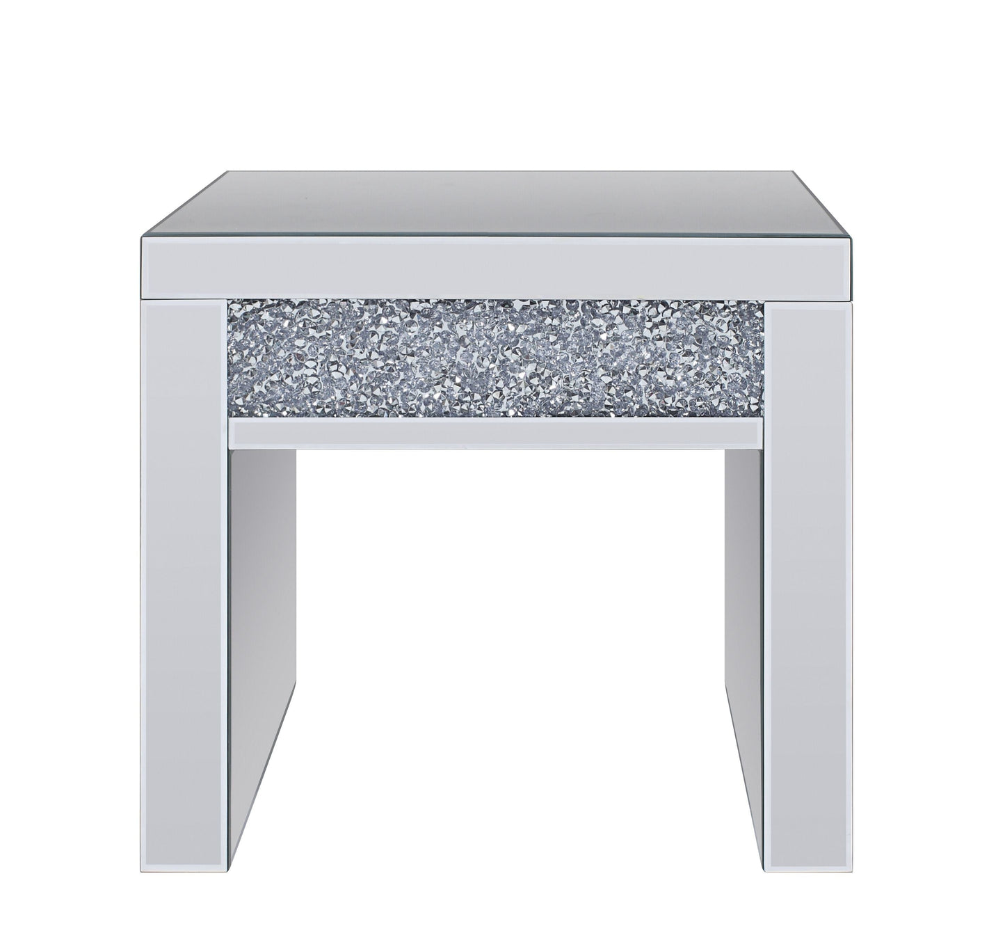 Noralie Mirrored & Faux Diamonds End Table