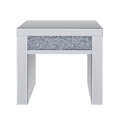Noralie Mirrored & Faux Diamonds End Table