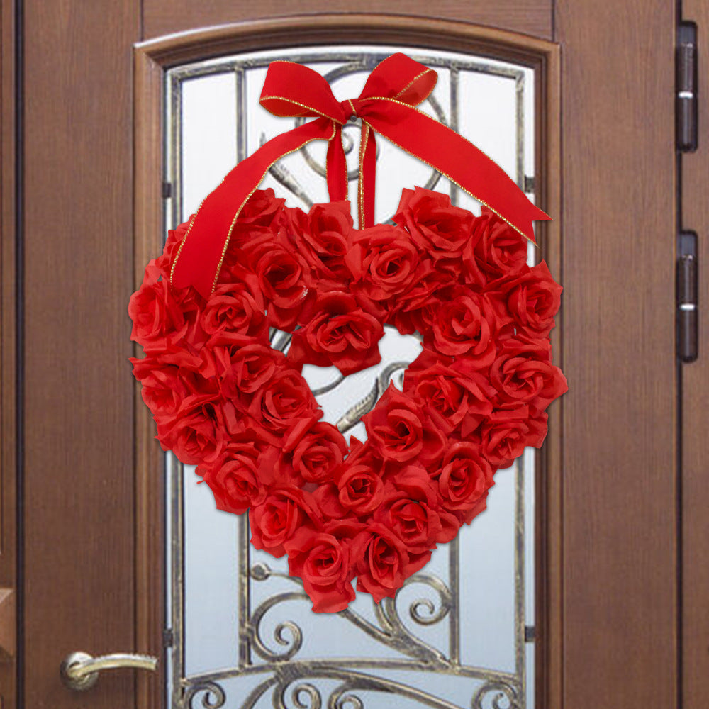 Decorative Ornaments Supplies Wedding Scene Props New Valentine's Day Rose Love Garland