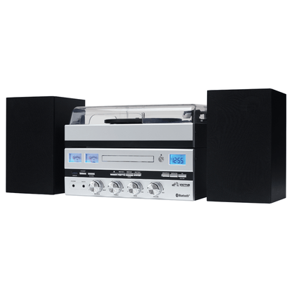 Victor Geneva 5-in-1 Desktop Music Center w Streaming Capabilities and FM Radio