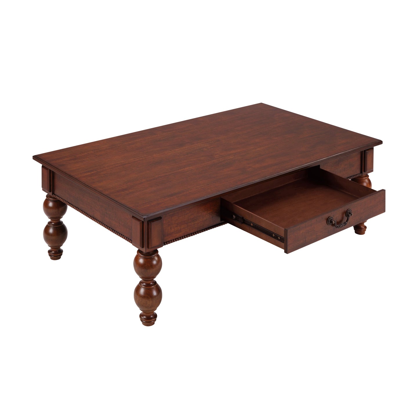 Rectangular Wooden Coffee Table with Storage Drawer