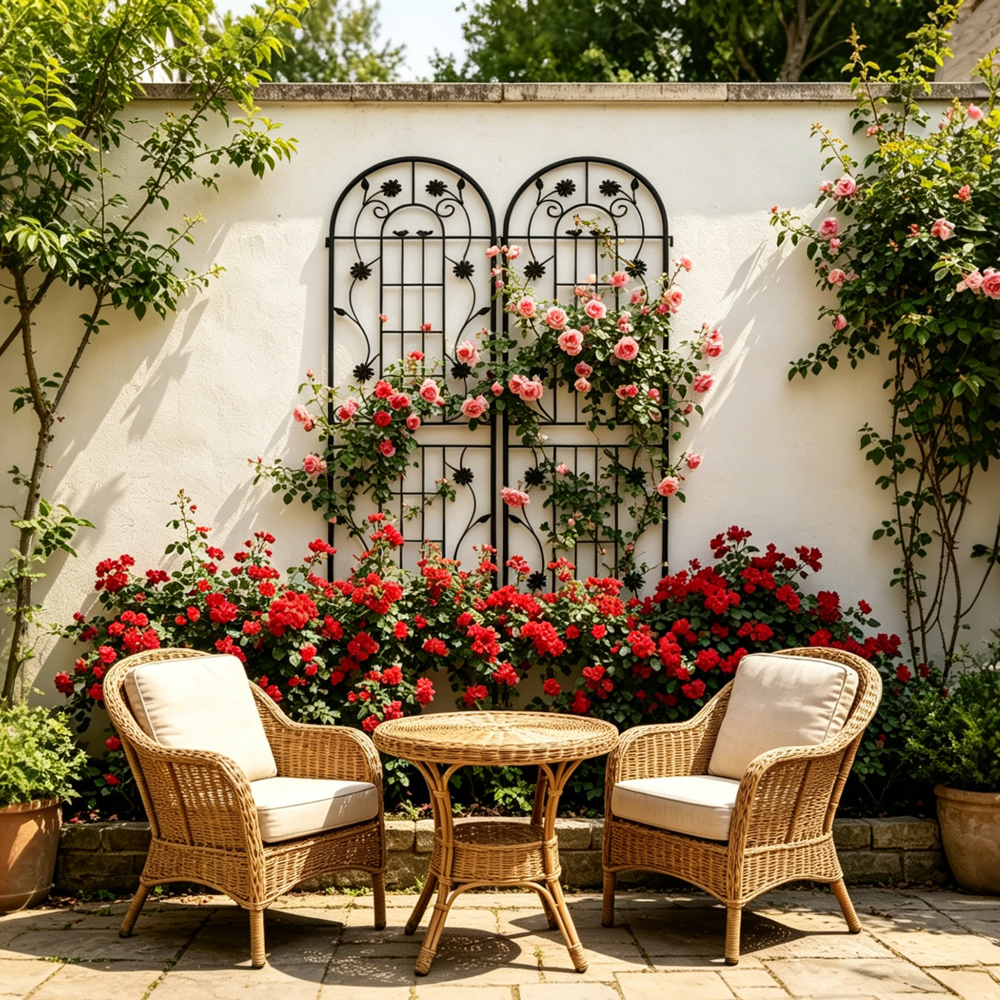 2 Pack Metal Garden Trellis 86.7" x 19.7" Rustproof Trellis for Climbing Plants