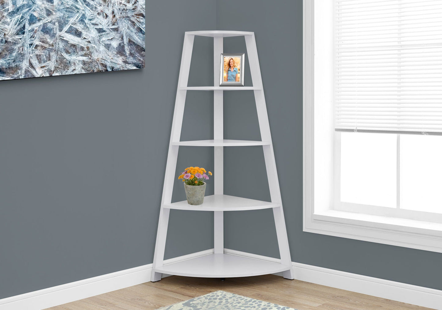 4-Tier Corner Bookshelf, Modern & Contemporary Style