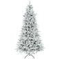 HOMCOM 7.5 ft Artificial Frosted Christmas Tree