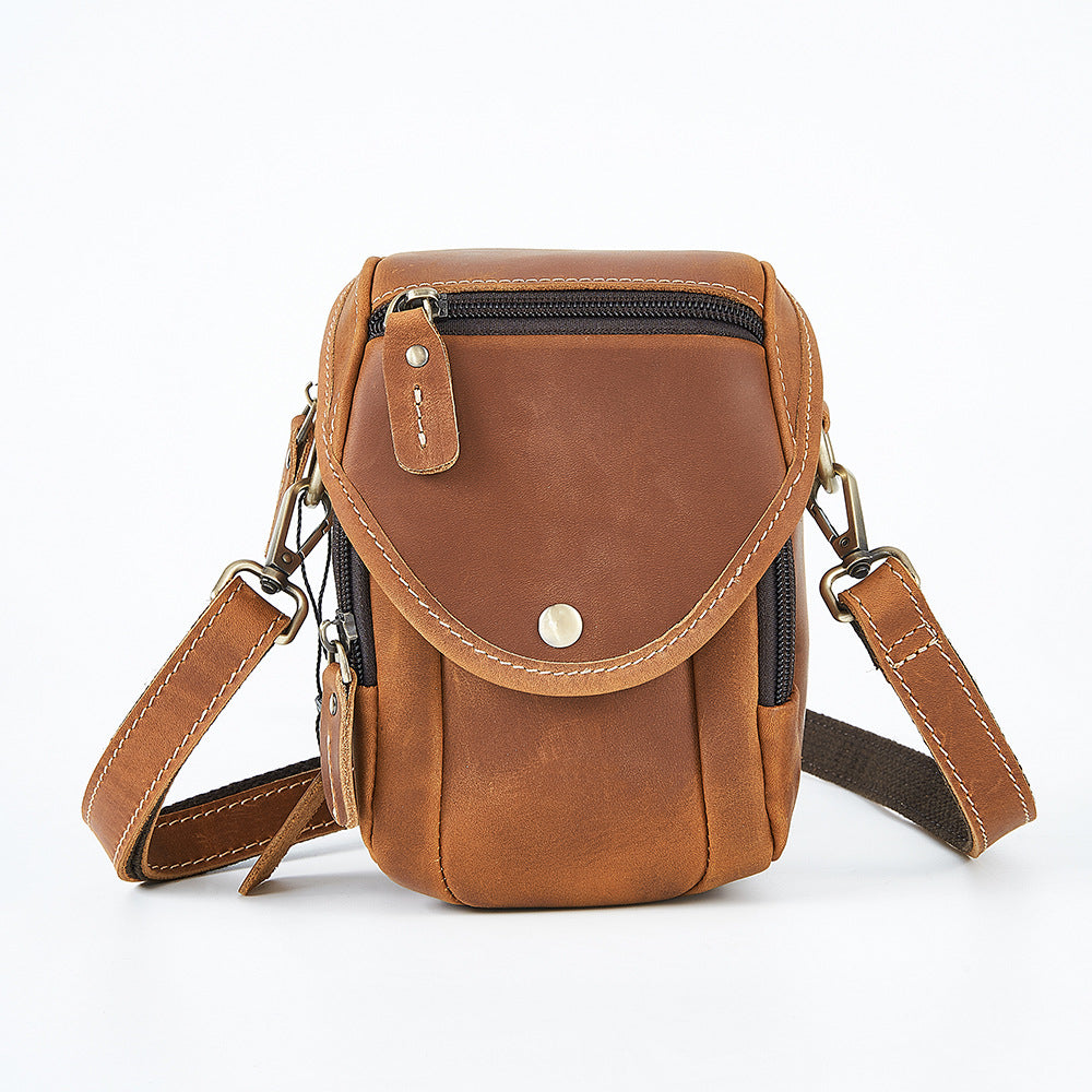 Genuine Leather Mens Cowhide Durable Work Belt-Powered Bag