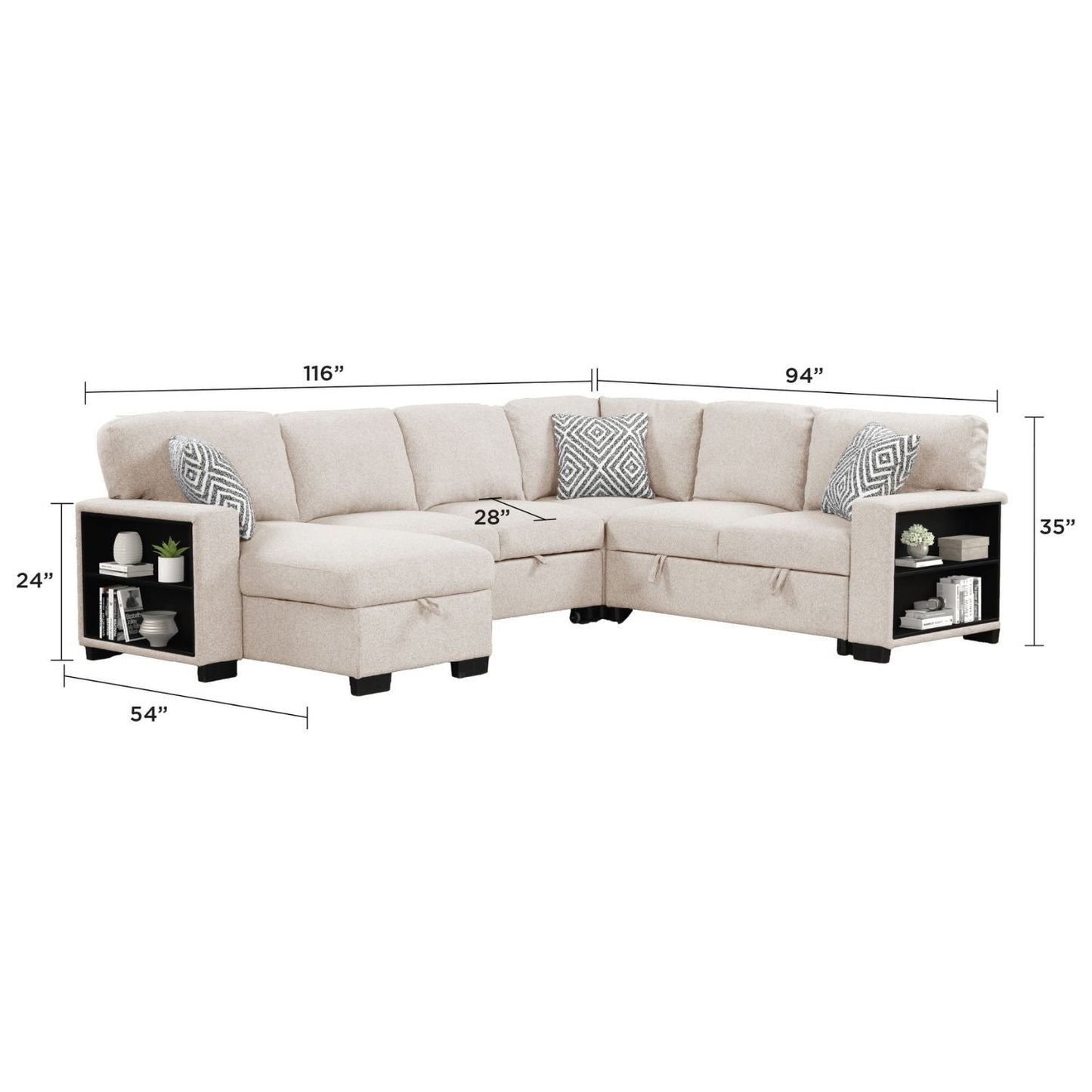 Cairo - Sectional With Pullout Sleeper