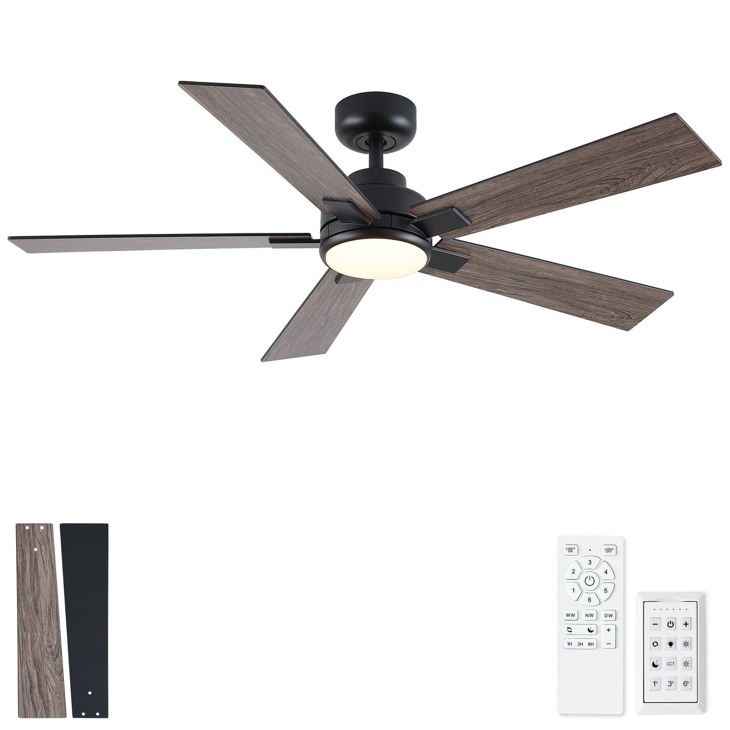 Reversible Motor Integrated LED Dimmable Ceiling Fan With Light