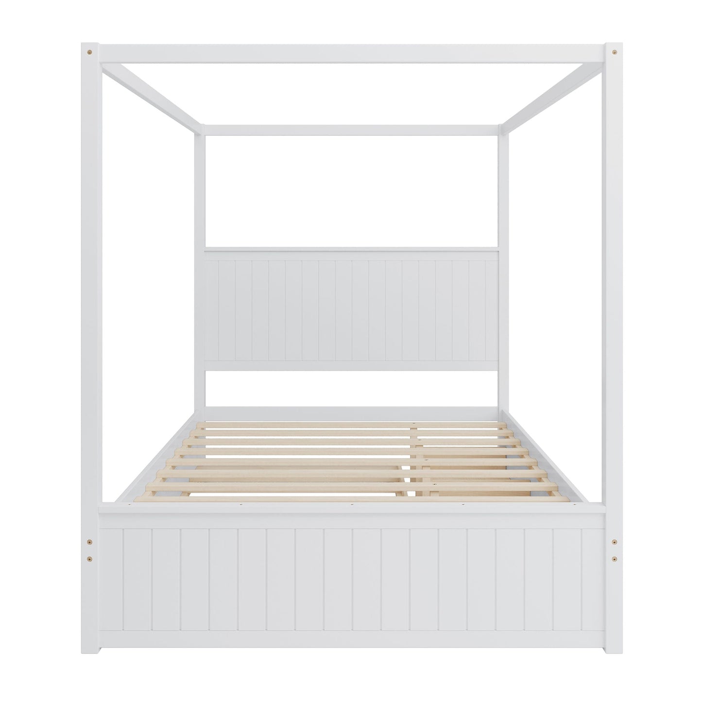 Canopy Platform Bed With Trundle And 3 Storage Drawers