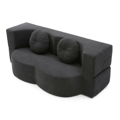 2-in-1 Folding Sofa Bed with Pillow