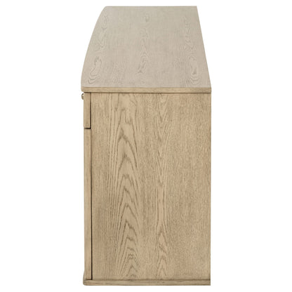 Kailani 4-door Cane Sideboard Buffet Cabinet Beige Oak