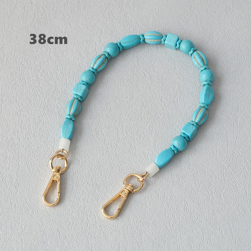 Vintage Turquoise Bag Chain Resin Chain