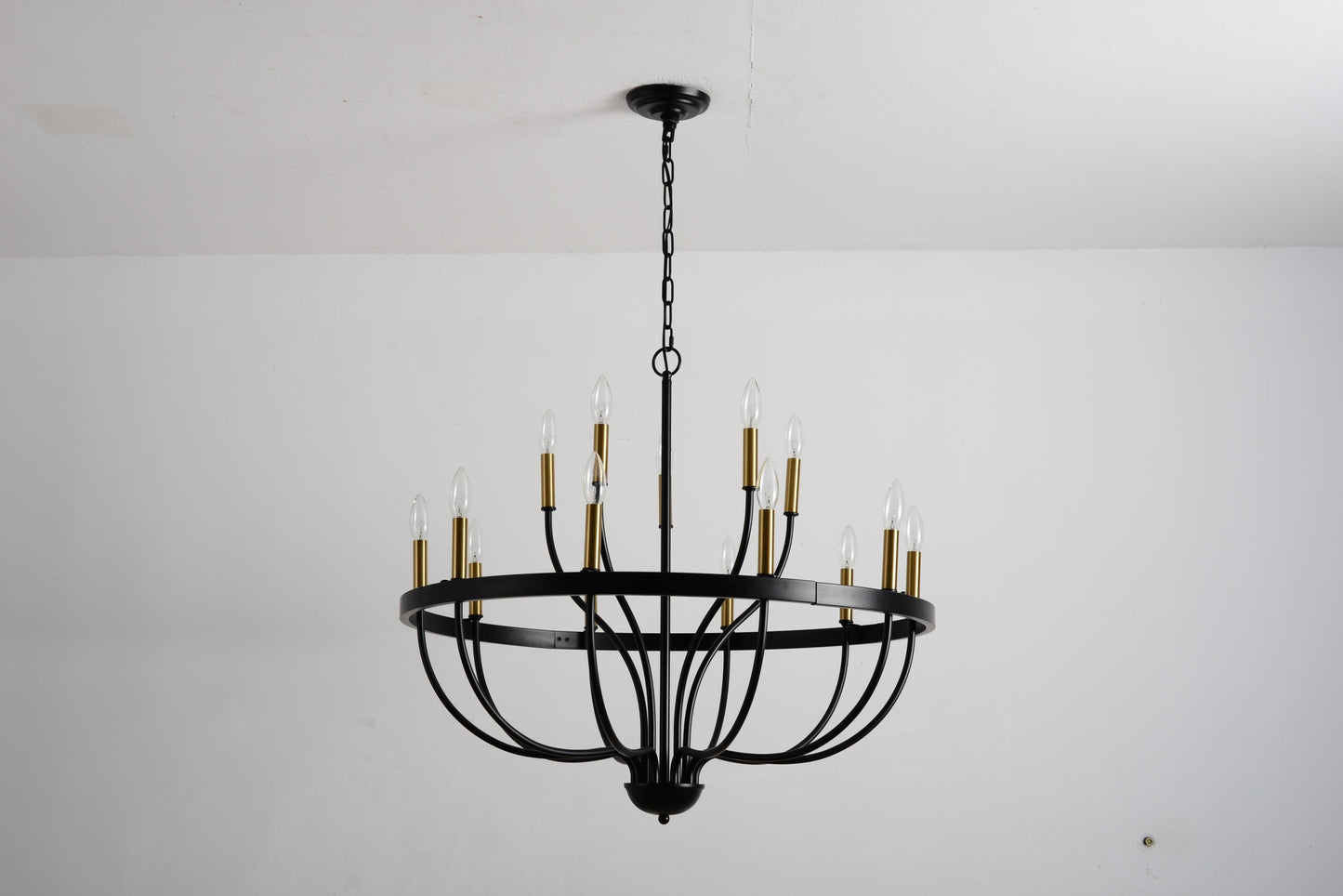 18-Light Industrial Iron Candle Chandelier