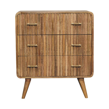 T-Bar Ridged Chest, 3-Drawers