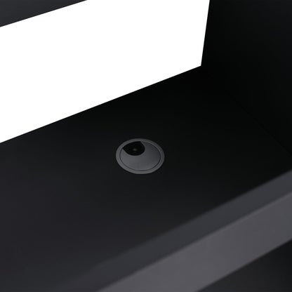Contemporary Freestanding Bathroom Vanity With Resin Sink & Soft-Close Cabinet Doors