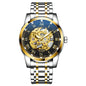 Waterproof Mens Automatic Minimalist Stylish Hollow Mechanical Luminous Watch