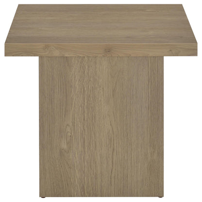 Devar 3-piece Square Cocktail Coffee End Table Set Latte
