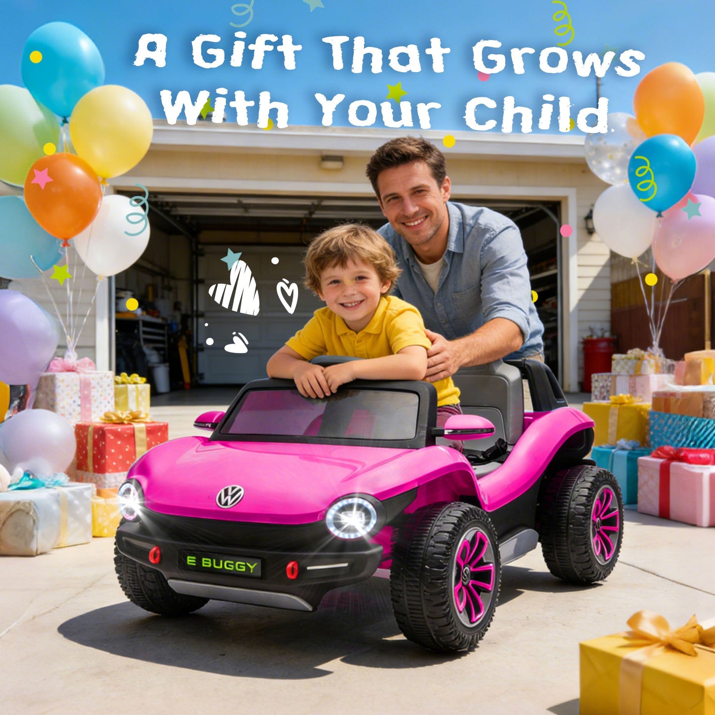 12V Licensed Volkswagen Beetle Kids Ride-On Electric Car