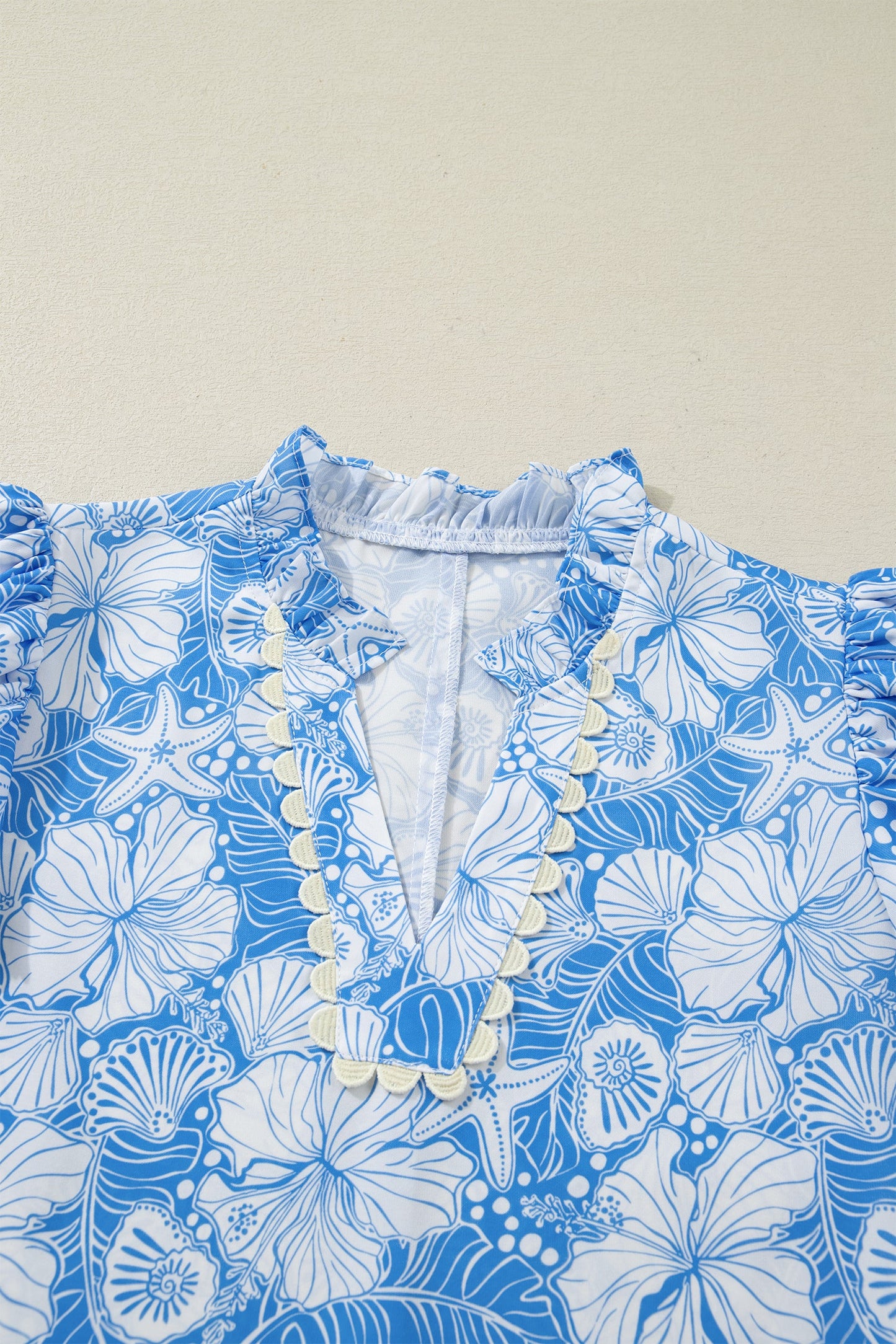 Kataleya Trim Short Sleeve Blouse